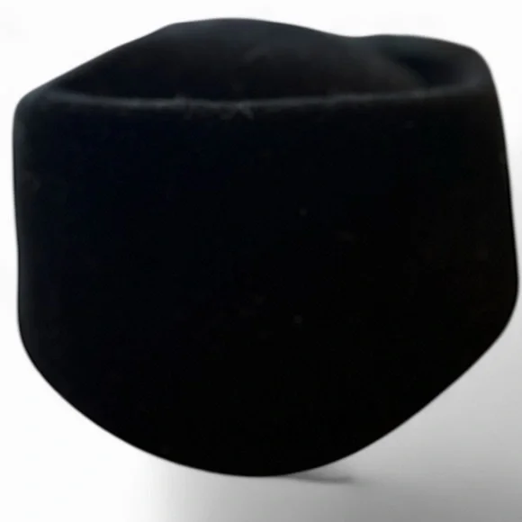 Vintage Lancaster for Sonni Black Wool Fascinator Hat 1950s  display picture 3